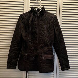 Banana Republic Women's Quilted Black Utility Jacket